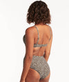 Sea Level Wild Cat High Waist Gathered Side Brief - Espresso Swim