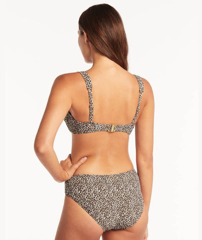 Sea Level Wild Cat Mid Bikini Brief - Espresso Swim
