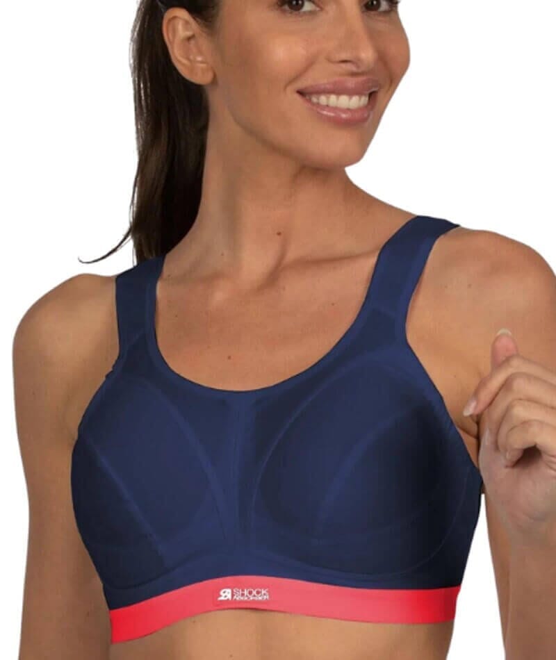 Shock Absorber Active D+ Classic Support Sports Bra - Navy/Red