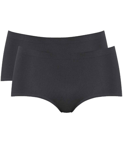 Sloggi Active Short 2 Pack - Black Knickers