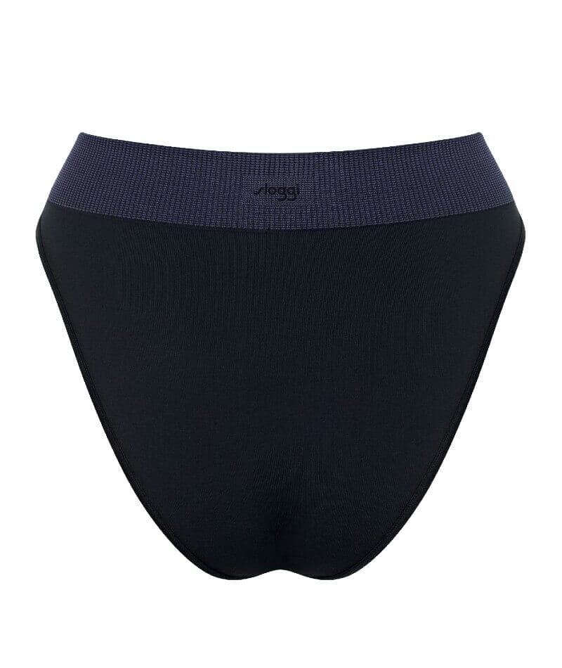Sloggi Ever Infused Aloe High Leg Brief - Black Knickers