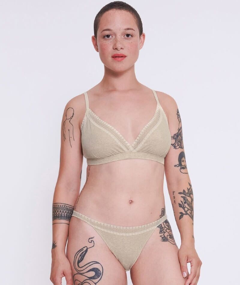 Sloggi Go Ribbed Wire-free Bralette - Grey Combination Bra