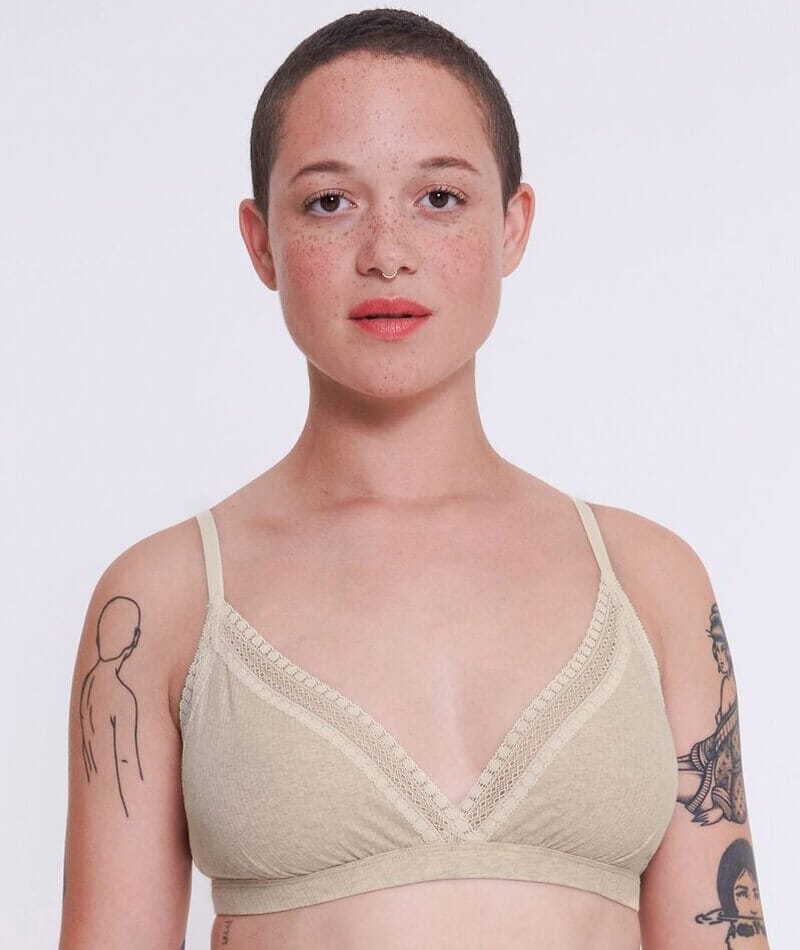 Sloggi Go Ribbed Wire-free Bralette - Grey Combination Bra