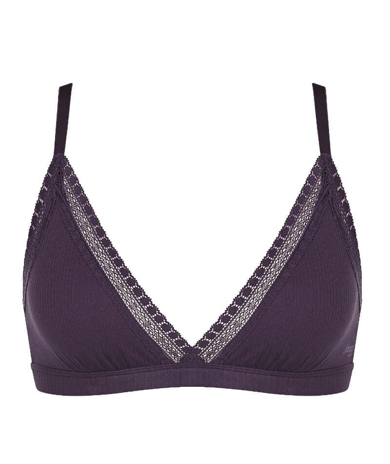 Sloggi Go Ribbed Wire-free Bralette - Blueberry - Curvy Bras