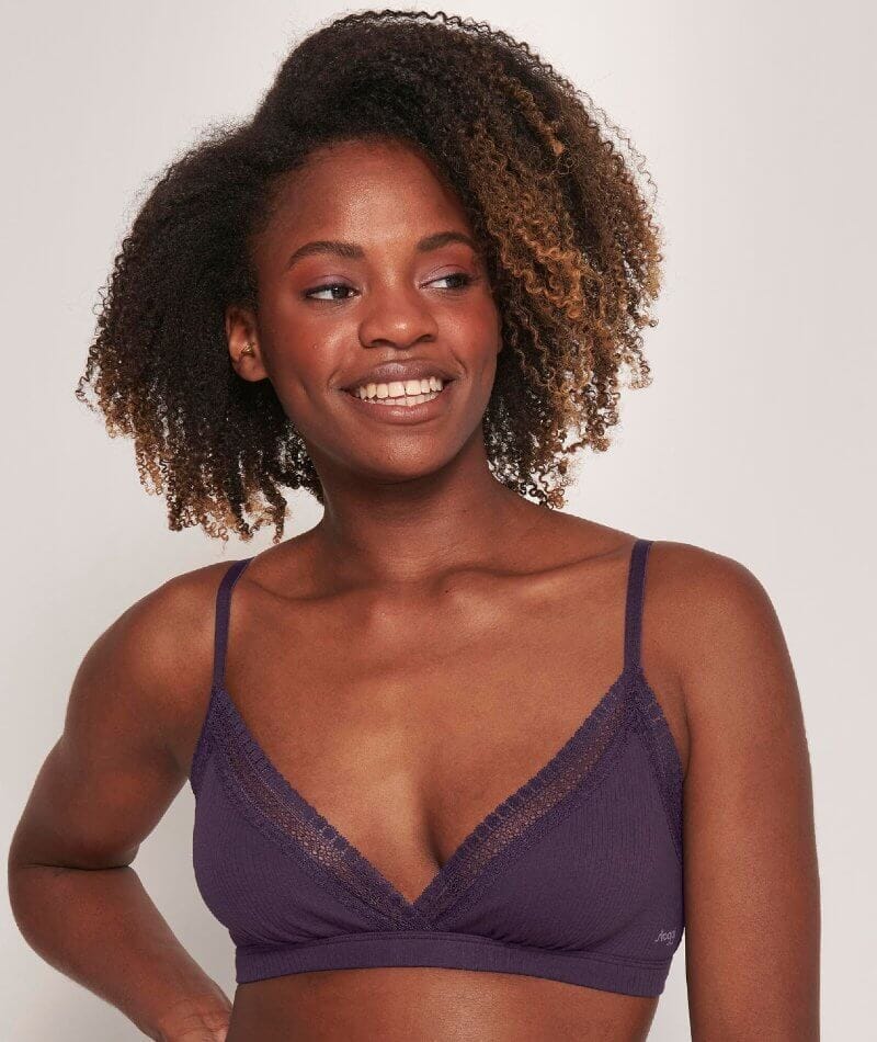 Sloggi Go Ribbed Wire-free Bralette - Blueberry