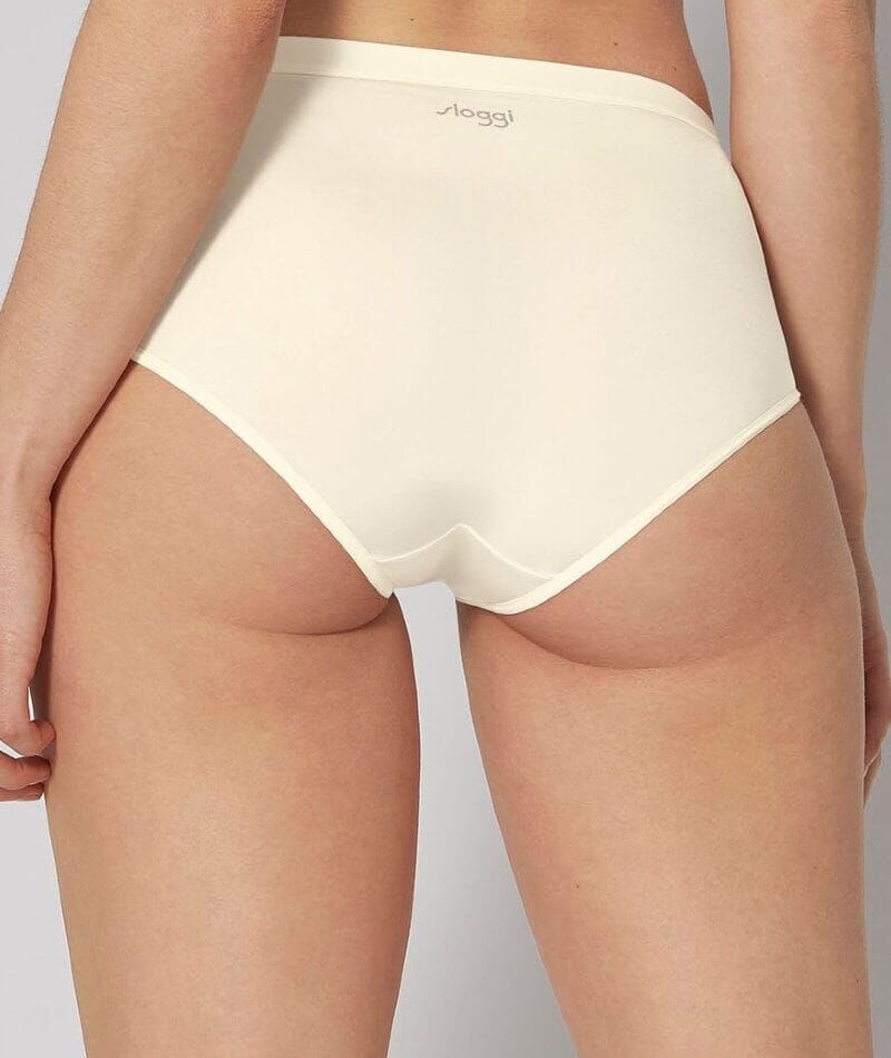 Sloggi WOW Comfort 2.0 High Waist Brief - Ecru White Knickers
