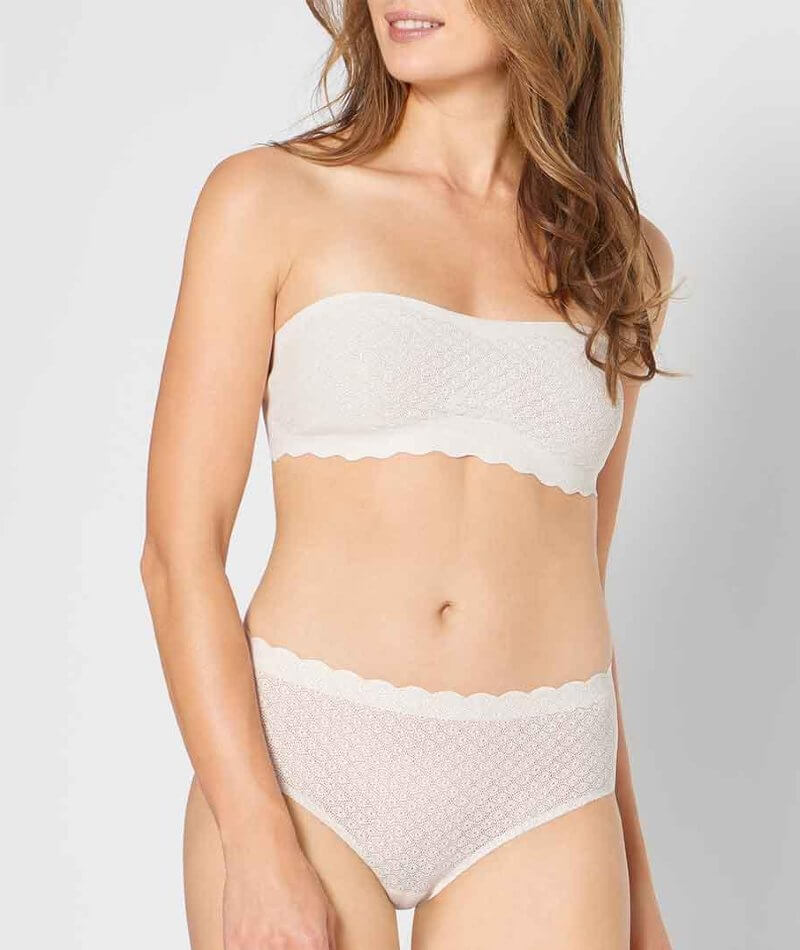 Sloggi ZERO Feel Lace High Waist Brief - Angora - Curvy Bras