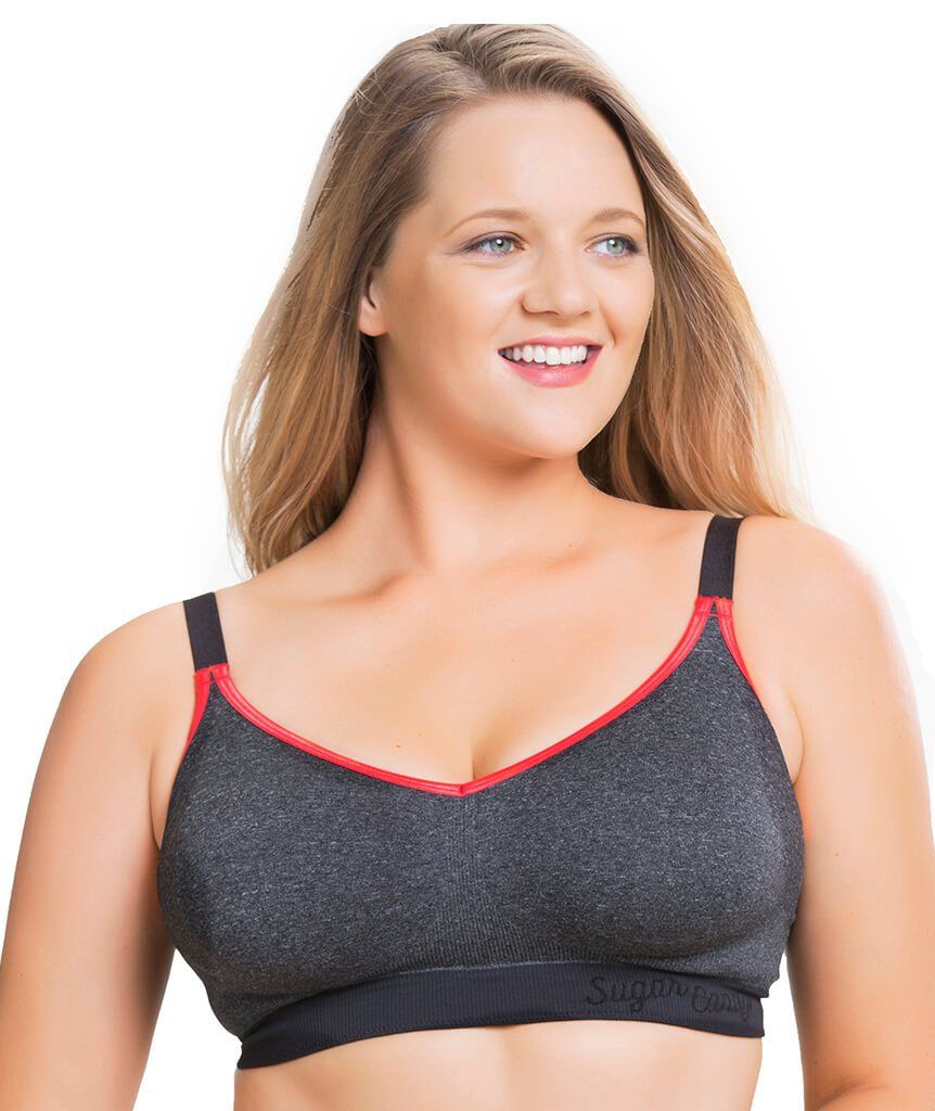 Crush Non Wired Bra by Sugar Candy, Charcoal