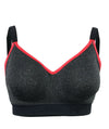 Sugar Candy Crush Fuller Bust Seamless F-HH Cup Lounge Bra - Charcoal Bras