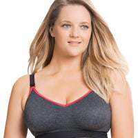 Sugar Candy Crush Fuller Bust Seamless F-HH Cup Wire-free Nursing Bra - Charcoal