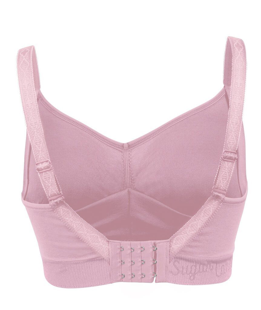 Sugar Candy Fuller Bust Seamless F-HH Cup Wire-free Lounge Bra - Pink -  Curvy Bras
