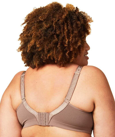 Sugar Candy Fuller Bust Seamless F-HH Cup Lounge Bra - Cocoa Bras