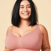 Sugar Candy Fuller Bust Seamless F-HH Cup Wire-free Lounge Bra - Rosewood