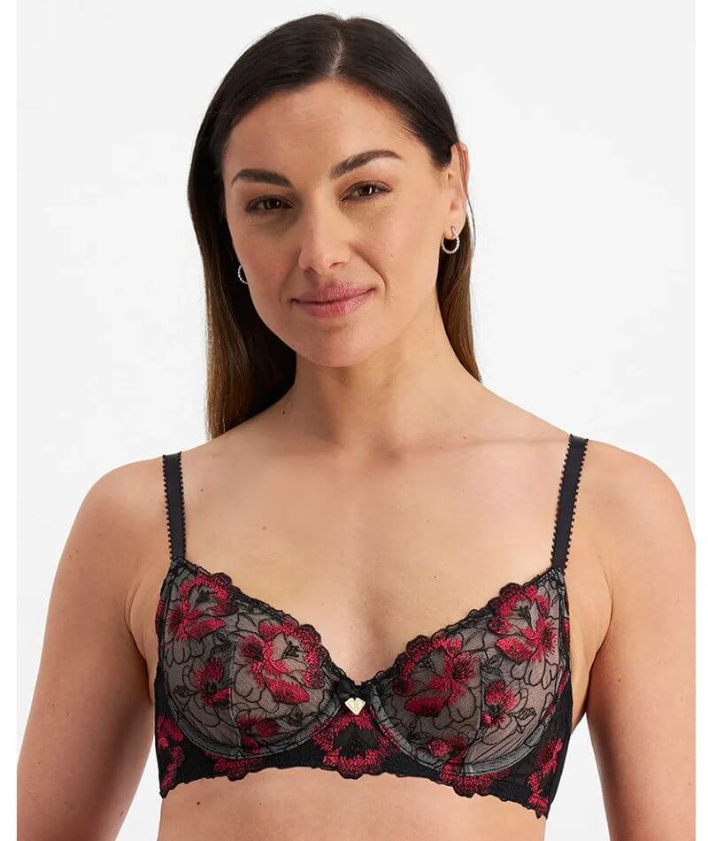 Temple Luxe by Berlei Elodie Balconette Bra - Red Floral