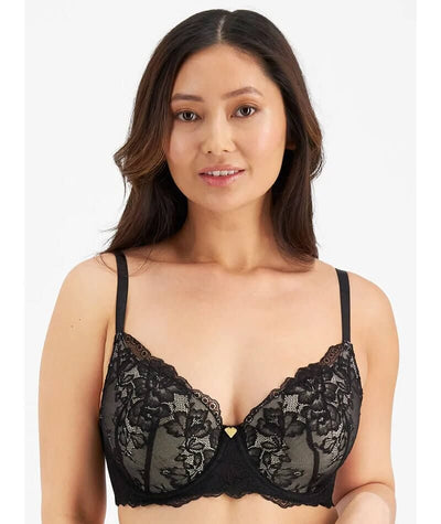 Temple Luxe by Berlei Lace Full Cup Contour Bra - Black/Nude Bras