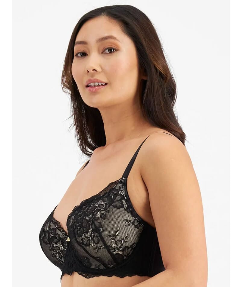 Temple Luxe by Berlei Lace Full Cup Contour Bra - Black/Nude Bras