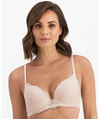 Temple Luxe by Berlei Lace Level 2 Push Up Bra - New Pastel Rose - Curvy  Bras