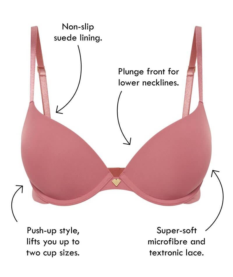 Temple Luxe by Berlei Smooth Level 1 Push Up Bra - Rosey - Curvy Bras