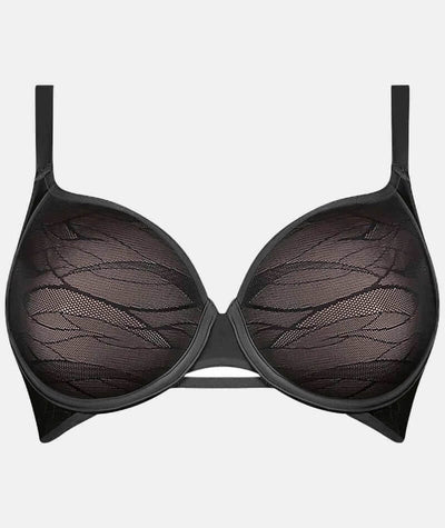 Triumph Airy Sensation Spacer T-Shirt Bra - Black - Curvy Bras