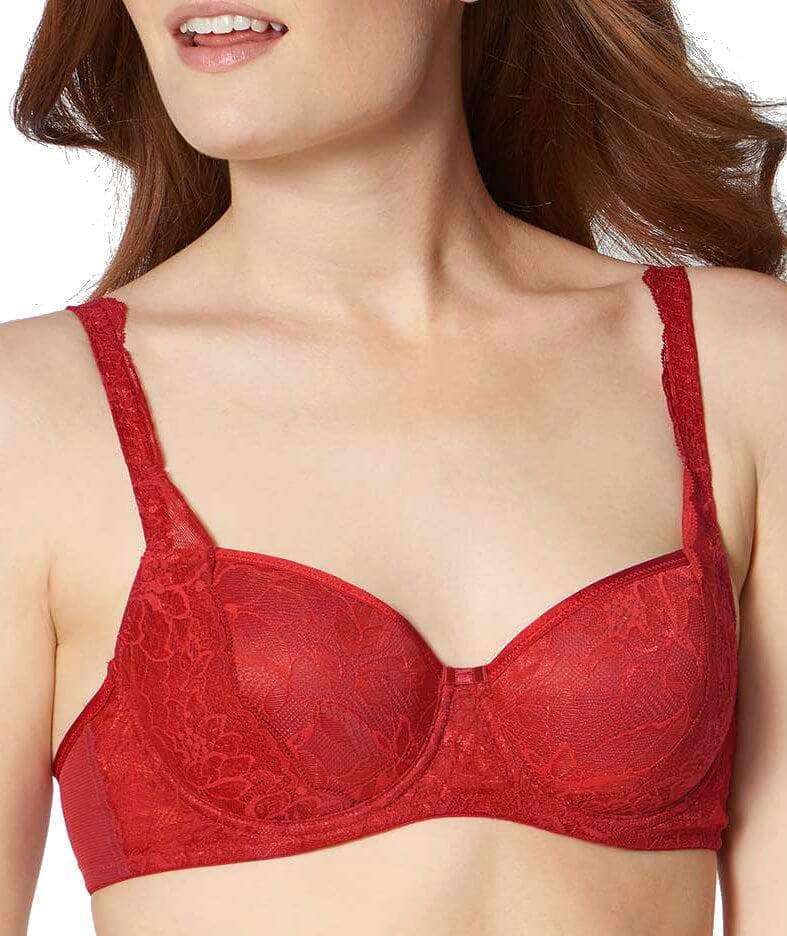 Triumph Amourette Charm Half-Cup Underwired Padded Bra - Spicy Red