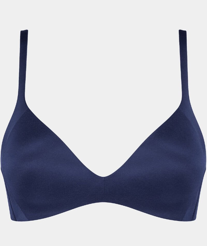 Triumph Body Make-up Soft Touch Padded Wire-free Bra - Navy - Curvy Bras