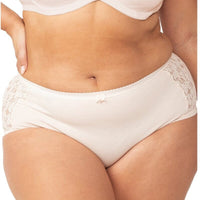 Triumph Cotton & Lace Full Brief - Body Beige