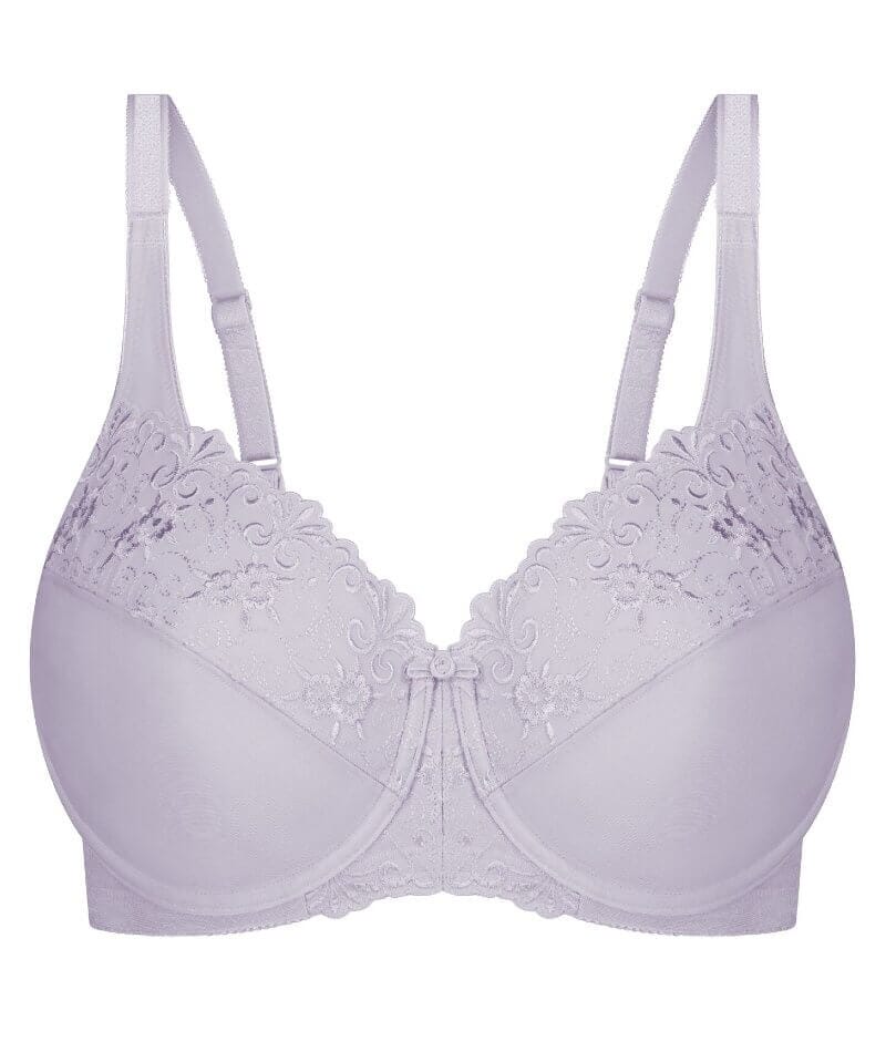 Triumph Embroidered Minimiser Bra 2 Pack - Blueberry/Stardust - Curvy Bras