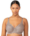 Triumph Embroidered Minimizer Bra - Coffee Sugar Bras