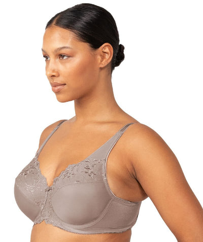 Triumph Embroidered Minimizer Bra - Coffee Sugar Bras