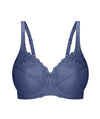 Triumph Embroidered Minimizer Bra - Indigo Blue Bra