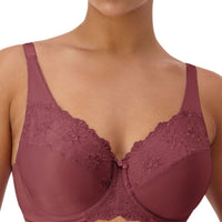 Triumph Embroidered Minimizer Bra - Smokey Russet