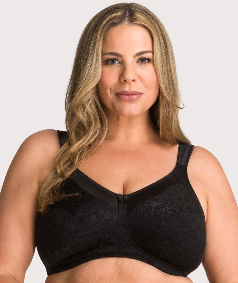 Plus Size Black Cooling Wire Free Bra