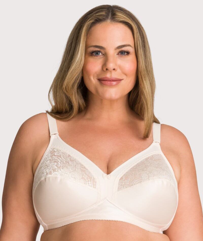 Triumph Kiss of Cotton Wire-free Bra - Fresh Powder Bras 34B 