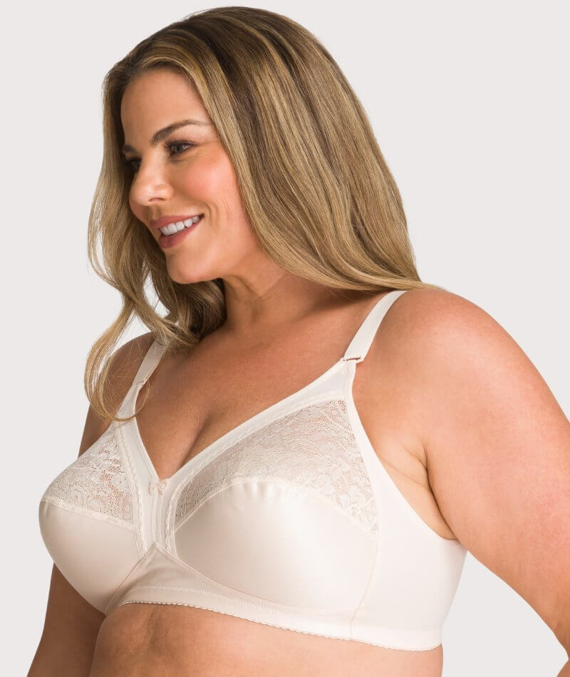 Triumph Kiss of Cotton Wire-free Bra - Fresh Powder - Curvy Bras