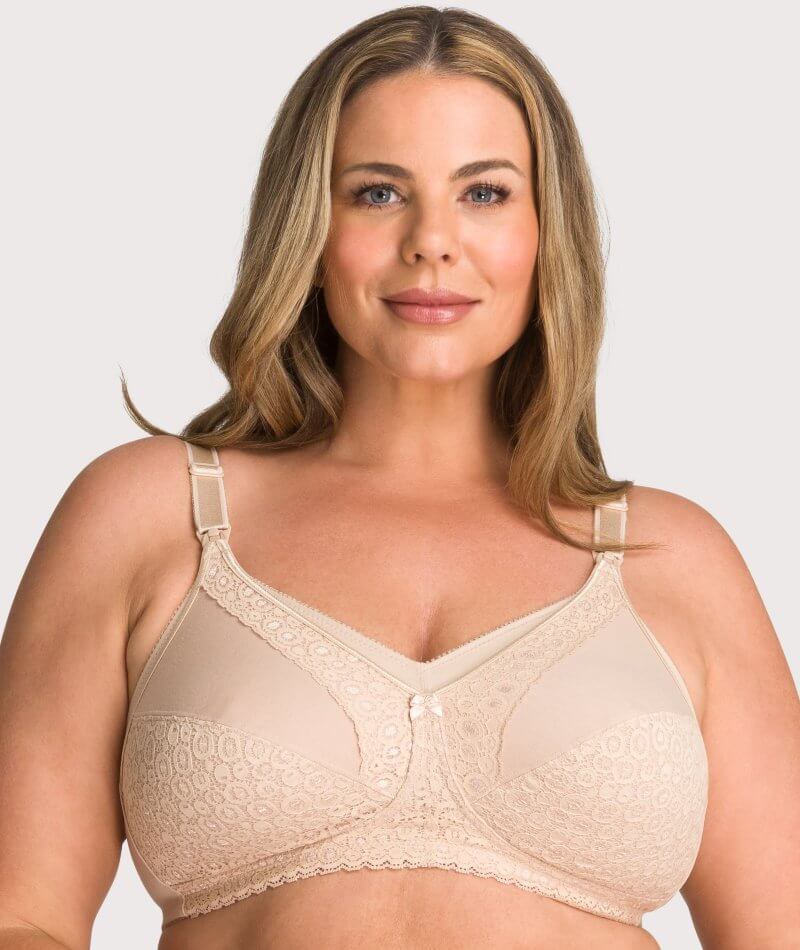 Elila Cotton Cup Wire-free Nursing Bra - Nude - Curvy Bras