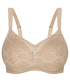 Triumph Lacy Minimiser Wire-free Bra - New Beige Bras