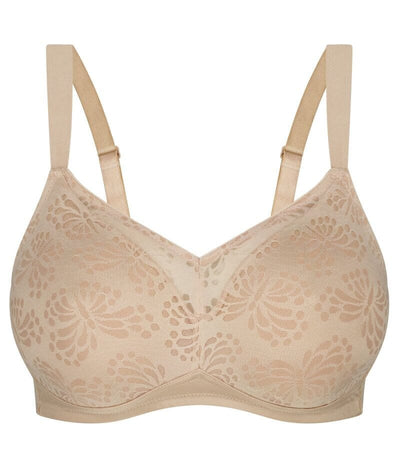 Triumph Lacy Minimiser Wire-free Bra - New Beige Bras