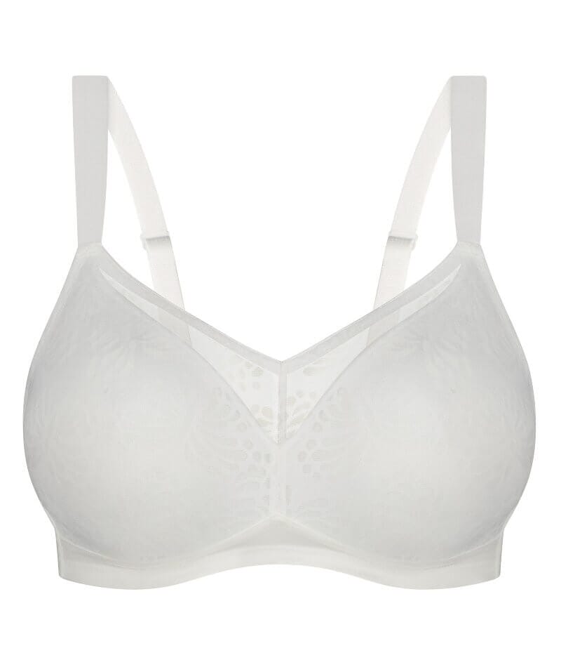 Triumph Lacy Minimiser Wire-free Bra - White Bras
