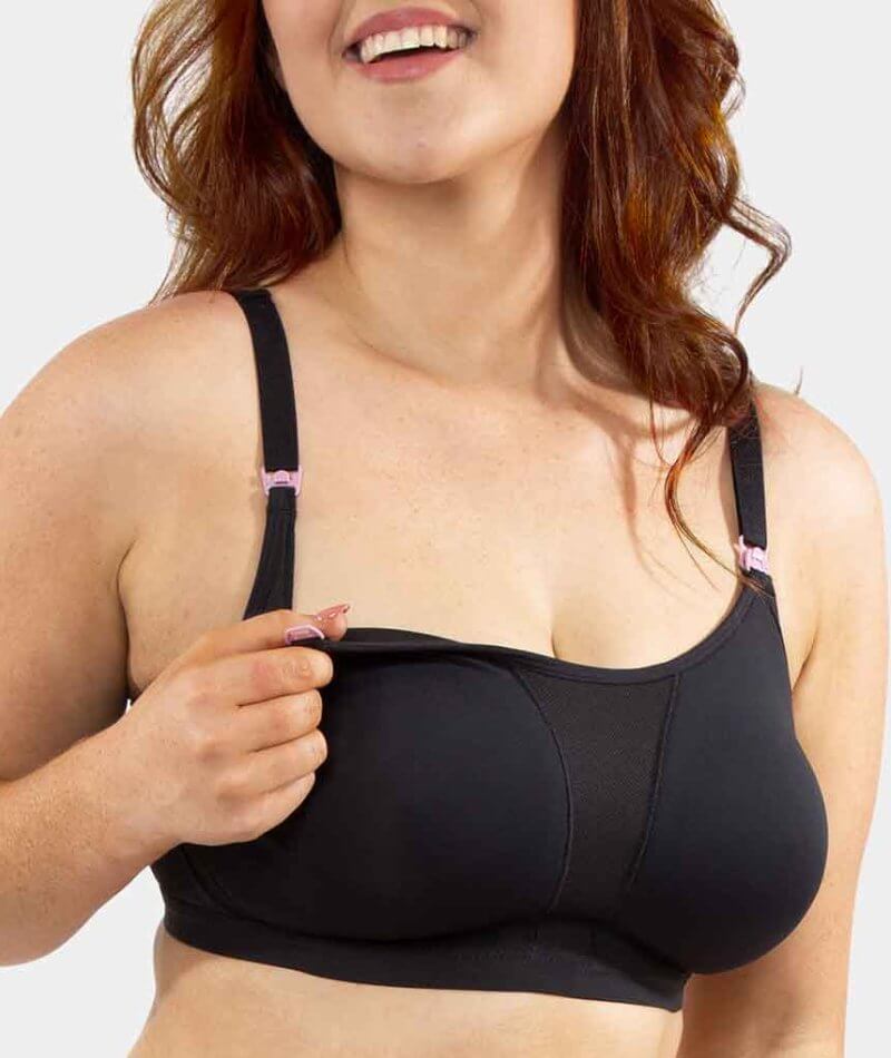 Triumph Mamabel Active Wire-free Maternity & Nursing Sports Bra - Blac -  Curvy Bras