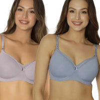Triumph Mamabel Smooth Wire-free Maternity Bra 2 Pack - Placid Water/Grey