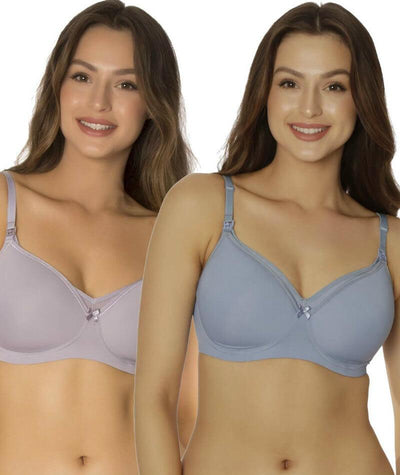 Triumph Mamabel Smooth Maternity Bra 2 Pack - Placid Water/Grey Bras