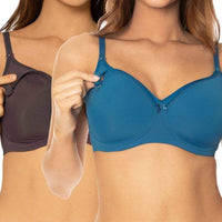 Triumph Mamabel Smooth Wire-free Maternity Bra 2 Pack - Smoke/Peacock
