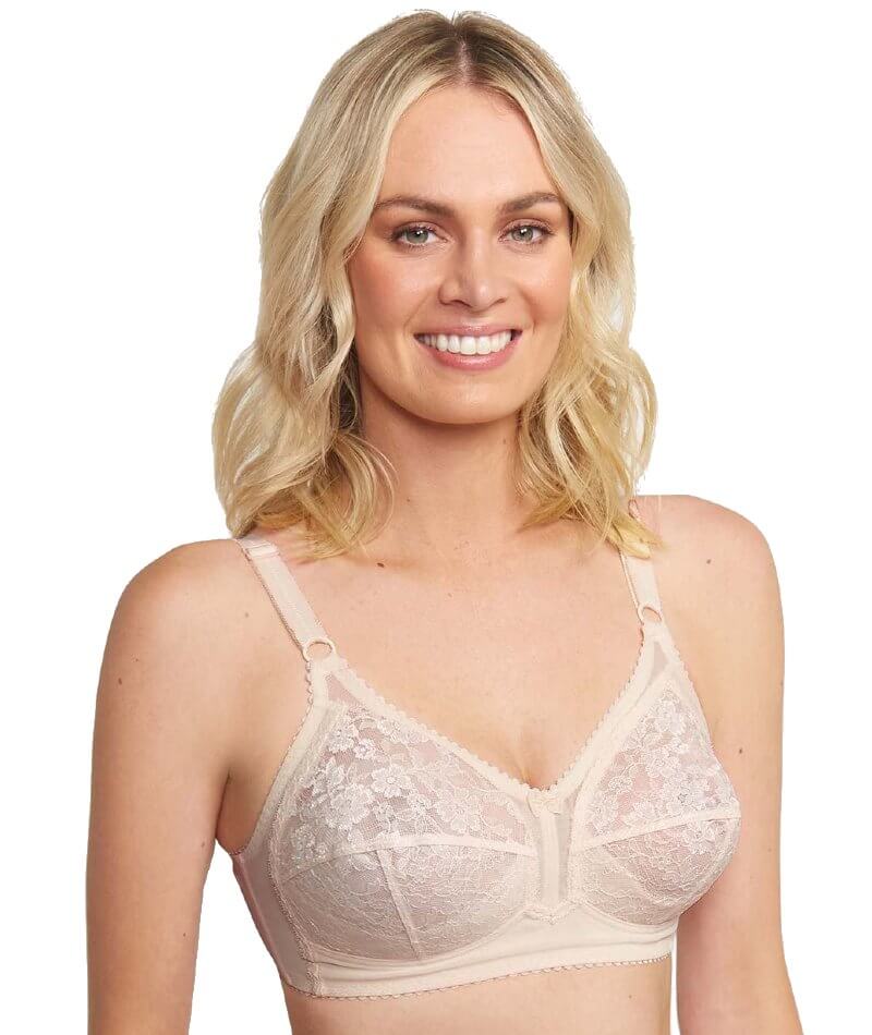 Triumph Women's Poesie Wirefree Bra - Fresh Powder - Size 14DD