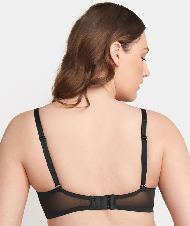 Sheer black on sale bra images