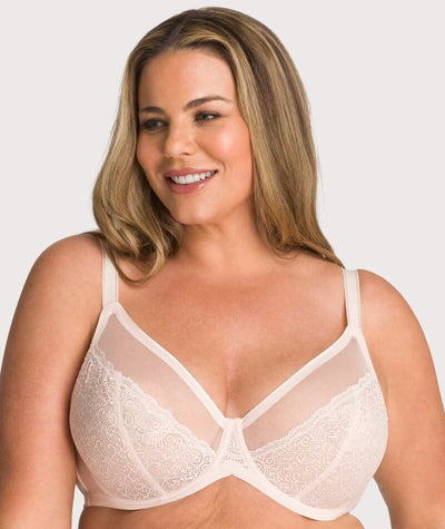 Triumph Sheer Minimizer Bra - Nude Pink Bras 32D