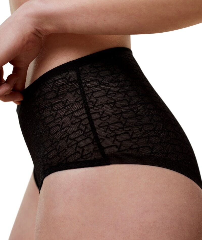 Triumph Signature Sheer Maxi Brief - Black Knickers