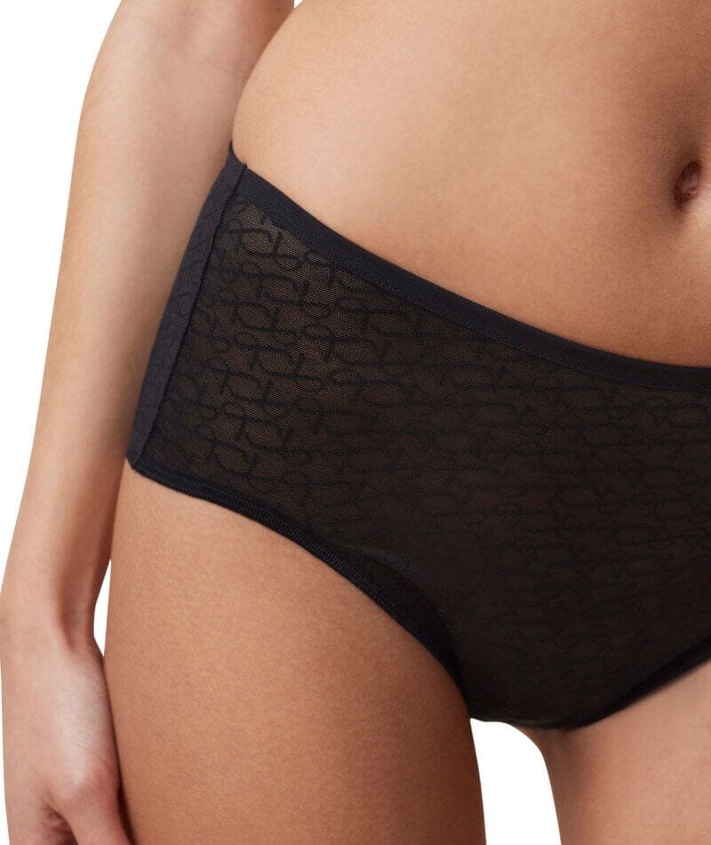 Triumph Signature Sheer Maxi Brief - Black Knickers