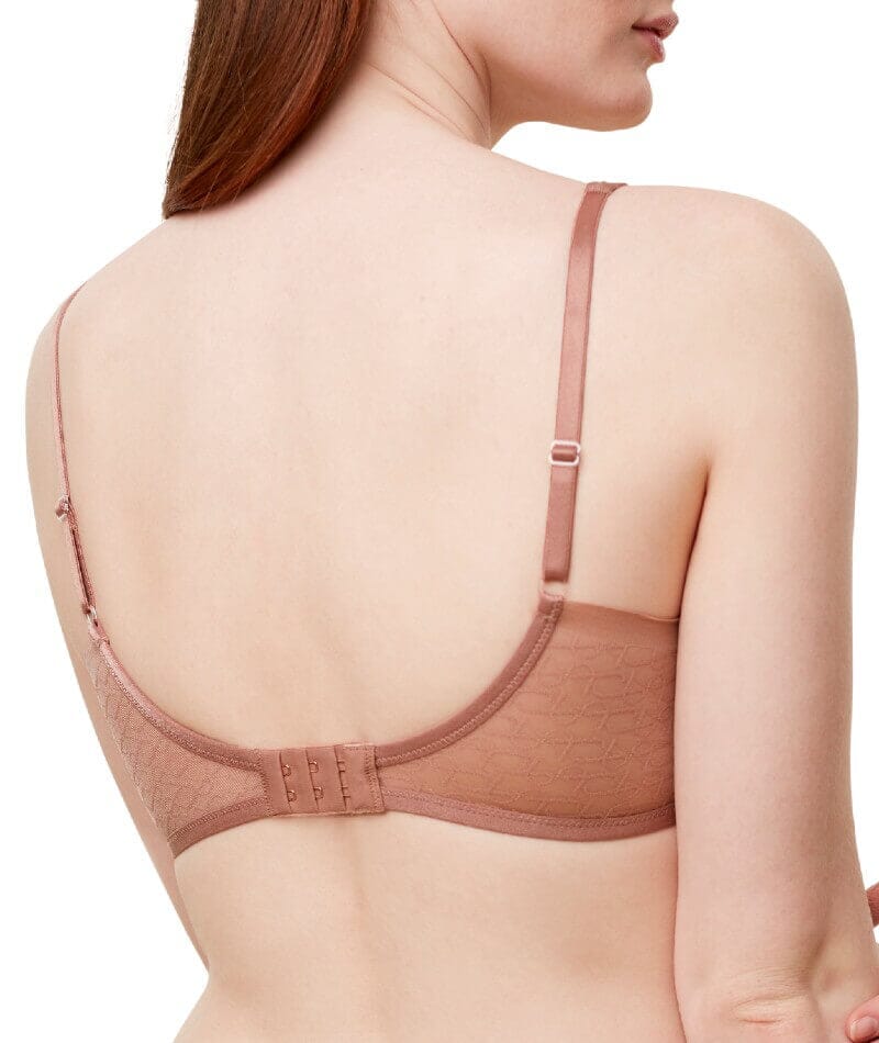 Triumph Signature Sheer Padded Wire-free Bra - Decadent Chocolate - Curvy  Bras