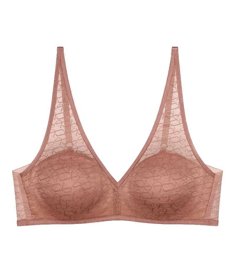 Front Close T Shirt Bra: Toasted Almond