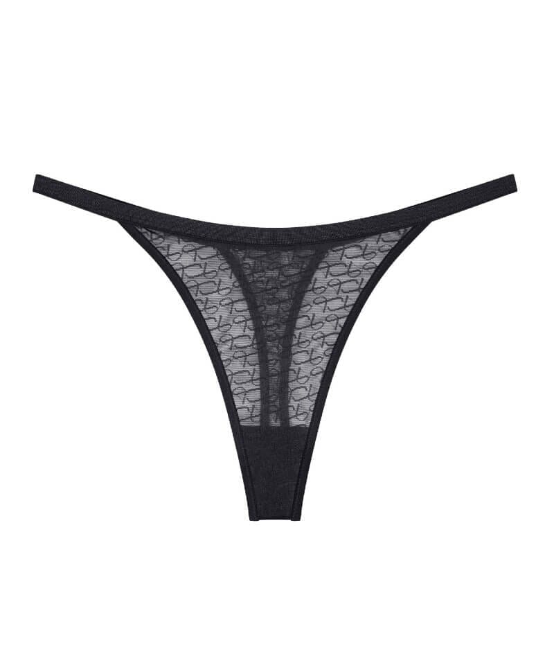 Triumph Signature Sheer String Brief - Black Knickers